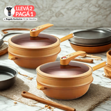 Llevá 2 y Pagá 1 - Sartén Moc Multifuncional de Cerámica Antiexplosión + Regalo Kit Utensilios
