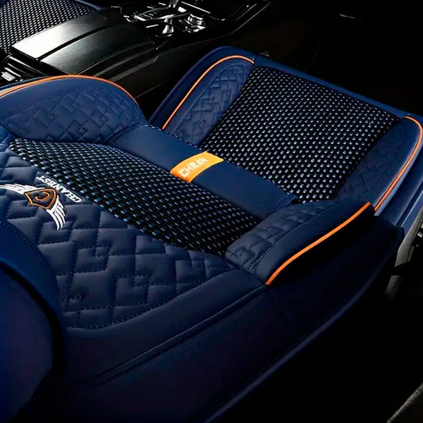 Funda Completa para Asientos de Auto en Cuero Legítimo + Juego Completo de Alfombras