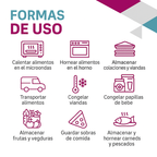 Pack 10 Recipientes de Vidrio Herméticos 640ml