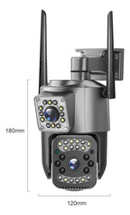 Llévate 3 y Pagá 1 - Cámara de Seguridad Zoom 4K Con Memoria Ilimitada, Doble Lente, Visión Nocturna y Sin Cables + Regalo